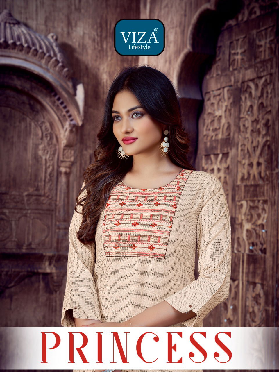 Viza lifestyle Princess Ethnic Wear Wholesale Cotton Kurtis Catalog